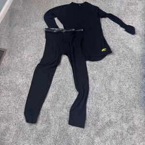 Klim Black Thermal Base Layer Set men’s Large